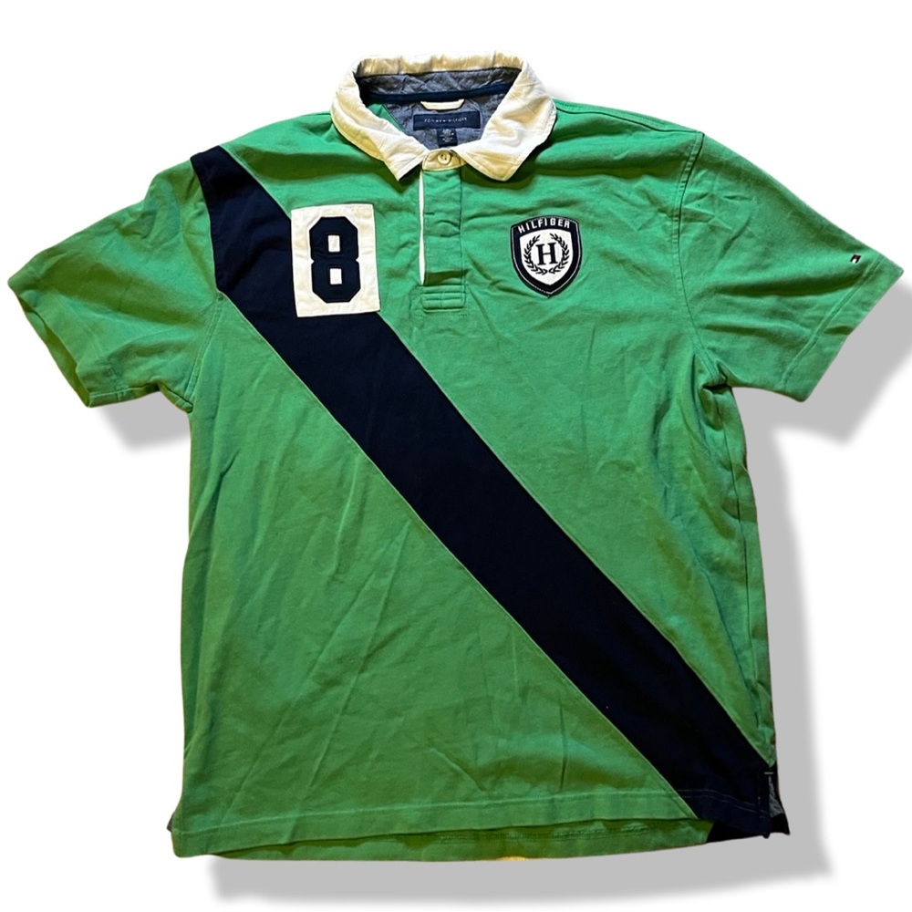 Tommy Hilfiger Mens Short Sleeve Logo Classic Fit Rugby Polo Shirt